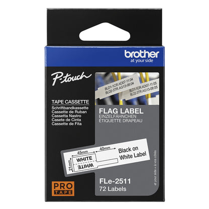 Brother FLE2511 label-making tape Black on white