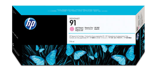 HP 91 775-ml Light Magenta DesignJet Pigment Ink Cartridge