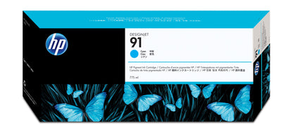 HP 91 775-ml Cyan DesignJet Pigment Ink Cartridge