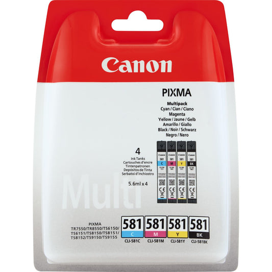 Canon CLI-581 Multipack ink cartridge Original Black, Cyan, Magenta, Yellow