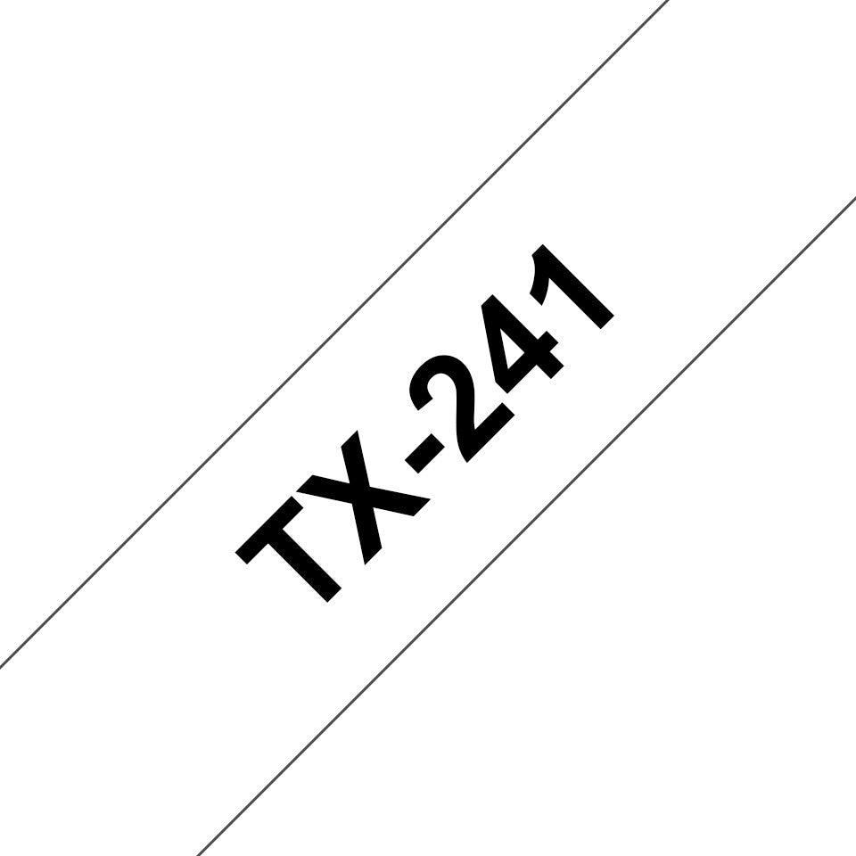 Brother TX-241 label-making tape Black on white