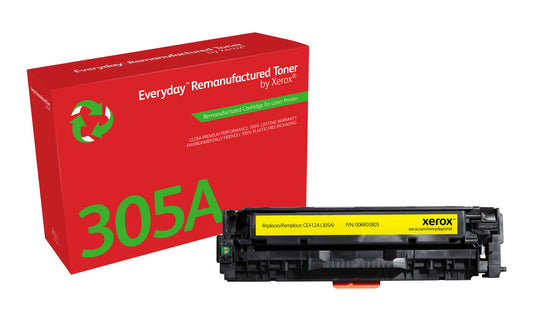 Everyday ™ Yellow Toner by Xerox compatible with HP 305A (CE412A), Standard capacity