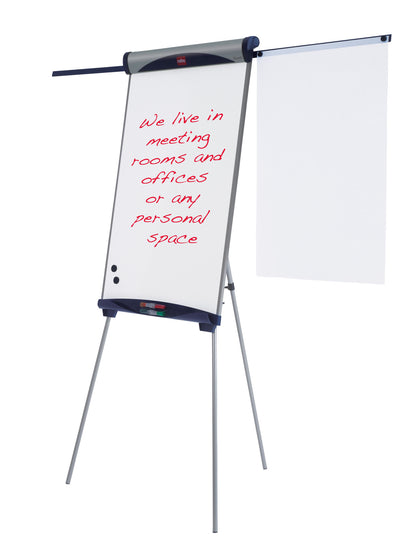 Nobo Impression Pro Tripod Steel Magnetic Whiteboard Easel with Extended Display Arms