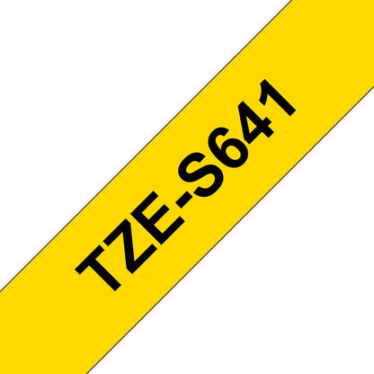 Brother TZE-S641 label-making tape Black on yellow TZ 18mm