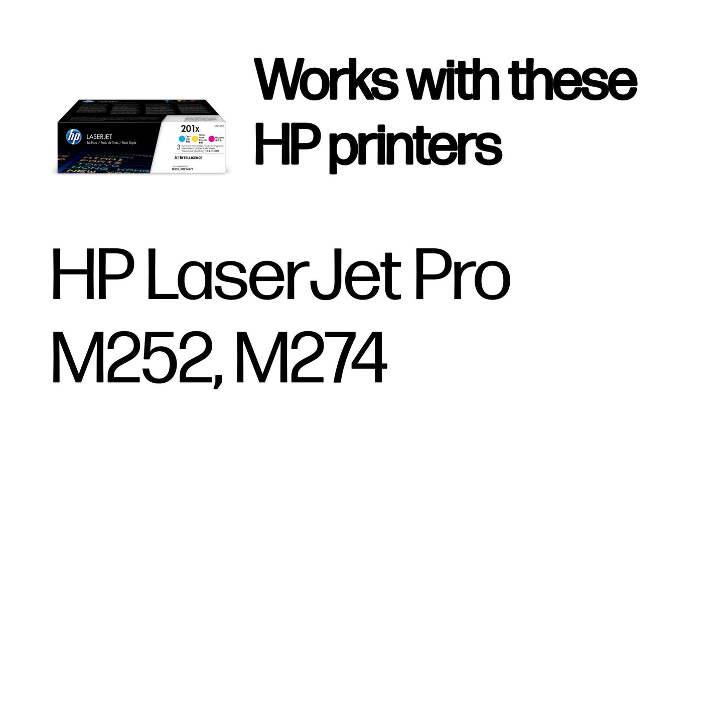 HP 201X 3-pack High Yield Cyan/Magenta/Yellow Original LaserJet Toner Cartridges