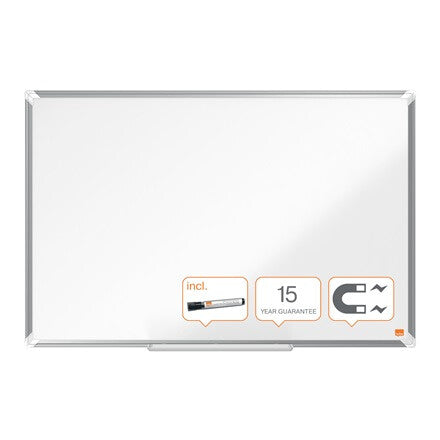 Nobo Premium Plus Steel Magnetic Whiteboard 900x600mm