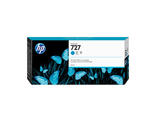 HP 727 300-ml Cyan DesignJet Ink Cartridge