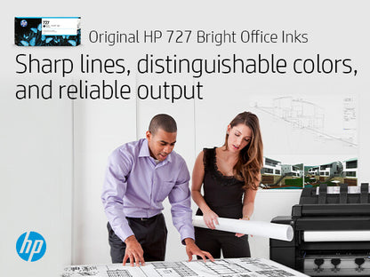 HP 727 300-ml Cyan DesignJet Ink Cartridge