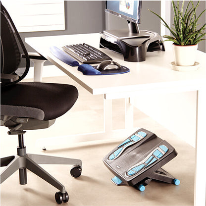 Fellowes Foot Rest Under Desk - Energizer Foot Support Ergonomic Foot Rest with 3 Height Adjustable Positions & Massage Textured Surface - Foot Rest Stool for Office & Home - Charcoal
