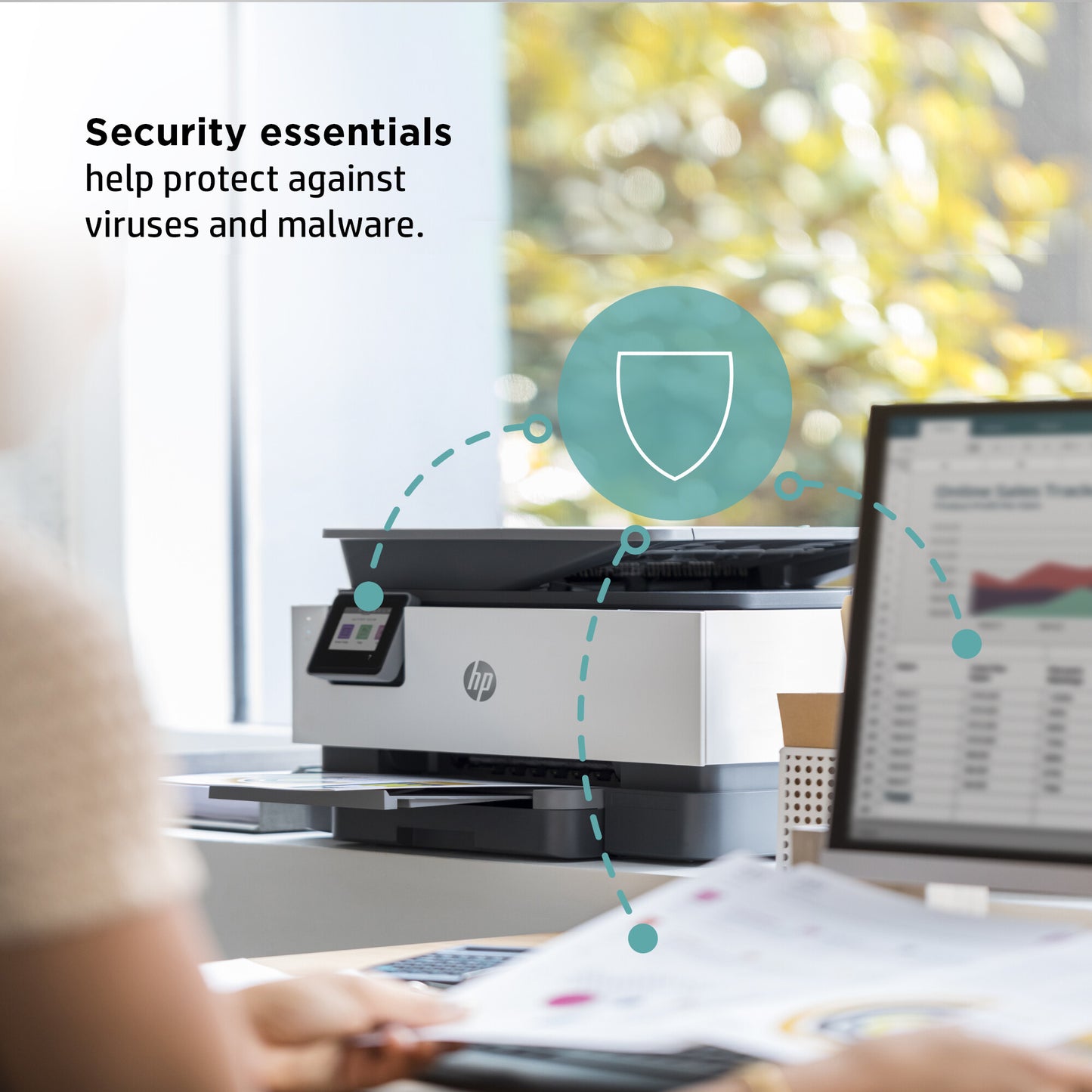 HP OfficeJet Pro 9012e Wireless All-in-One Color Printer, Instant Ink; Two-sided printing