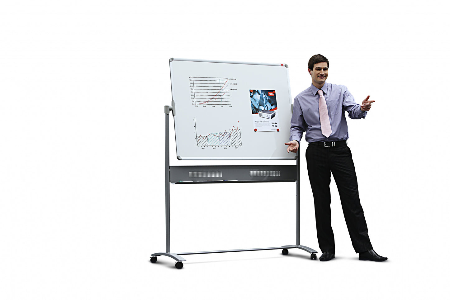 Nobo Impression Pro Enamel Magnetic Mobile Whiteboard 1500x1200mm