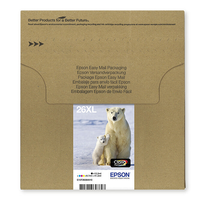 Epson Polar bear Multipack 4-colours 26XL Claria Premium EasyMail