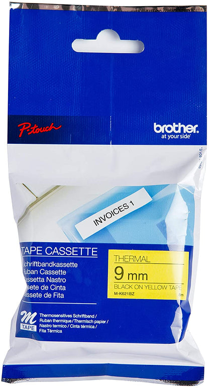 Brother M-K621BZ label-making tape Black on yellow