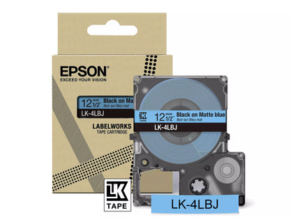 EPSON LK-4LBJ MATTE TAPE BLUE/BLACK 12MM (8M)