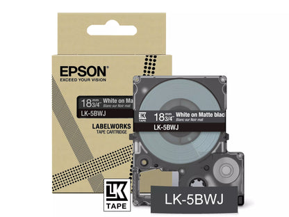 EPSON LK-5BWJ MATTE TAPE BLACK/WHITE 18MM (8M)