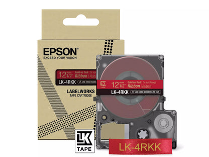 EPSON LK-4RKK SATIN RIBBON RED/GOLD 12MM (5M)