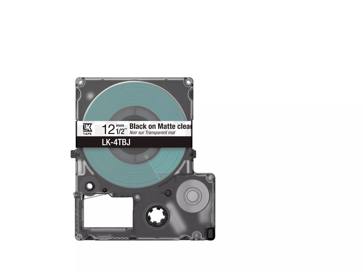 EPSON LK-4TBJ MATTE TAPE CLEAR/BLACK 12MM (8M)