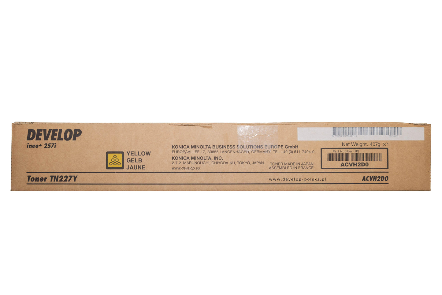 MINOLTA YELLOW TN227Y TONER Ineo+257i