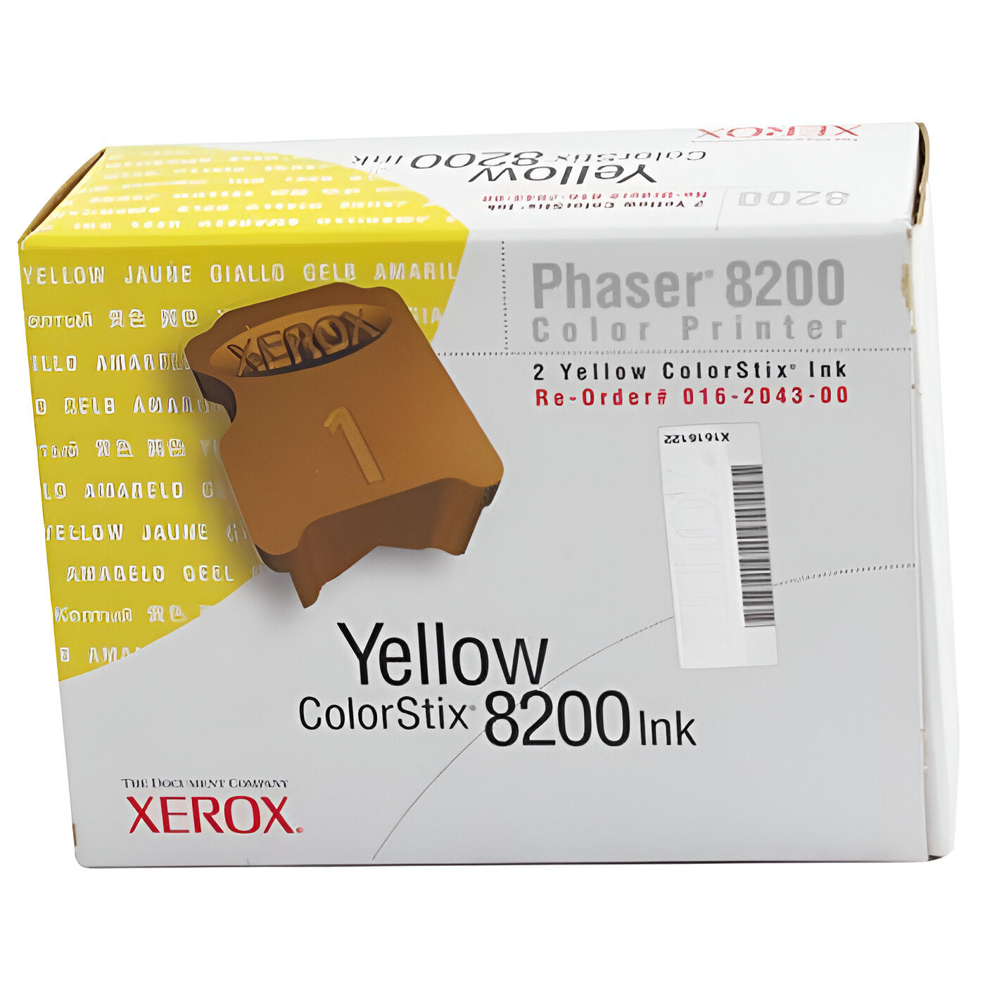 Xerox GENUINE 2 YELLOW COLORSTIX 8200 IN ink stick