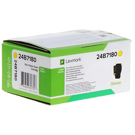 Lexmark 24B7180 toner cartridge 1 pc(s) Original Yellow