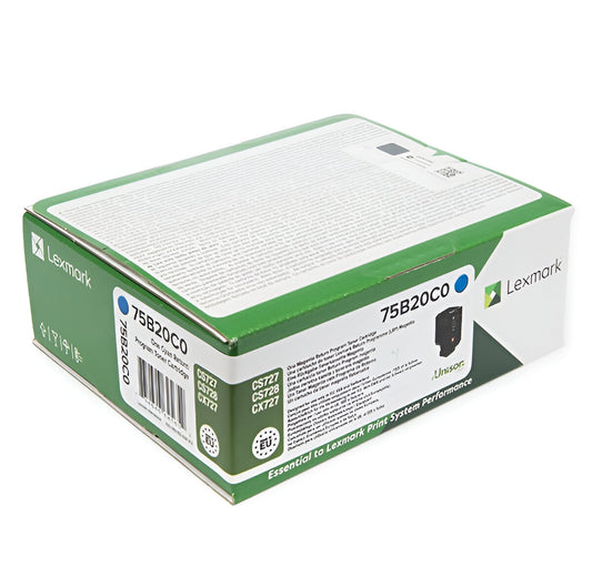 Lexmark 75B20C0 toner cartridge 1 pc(s) Original Cyan