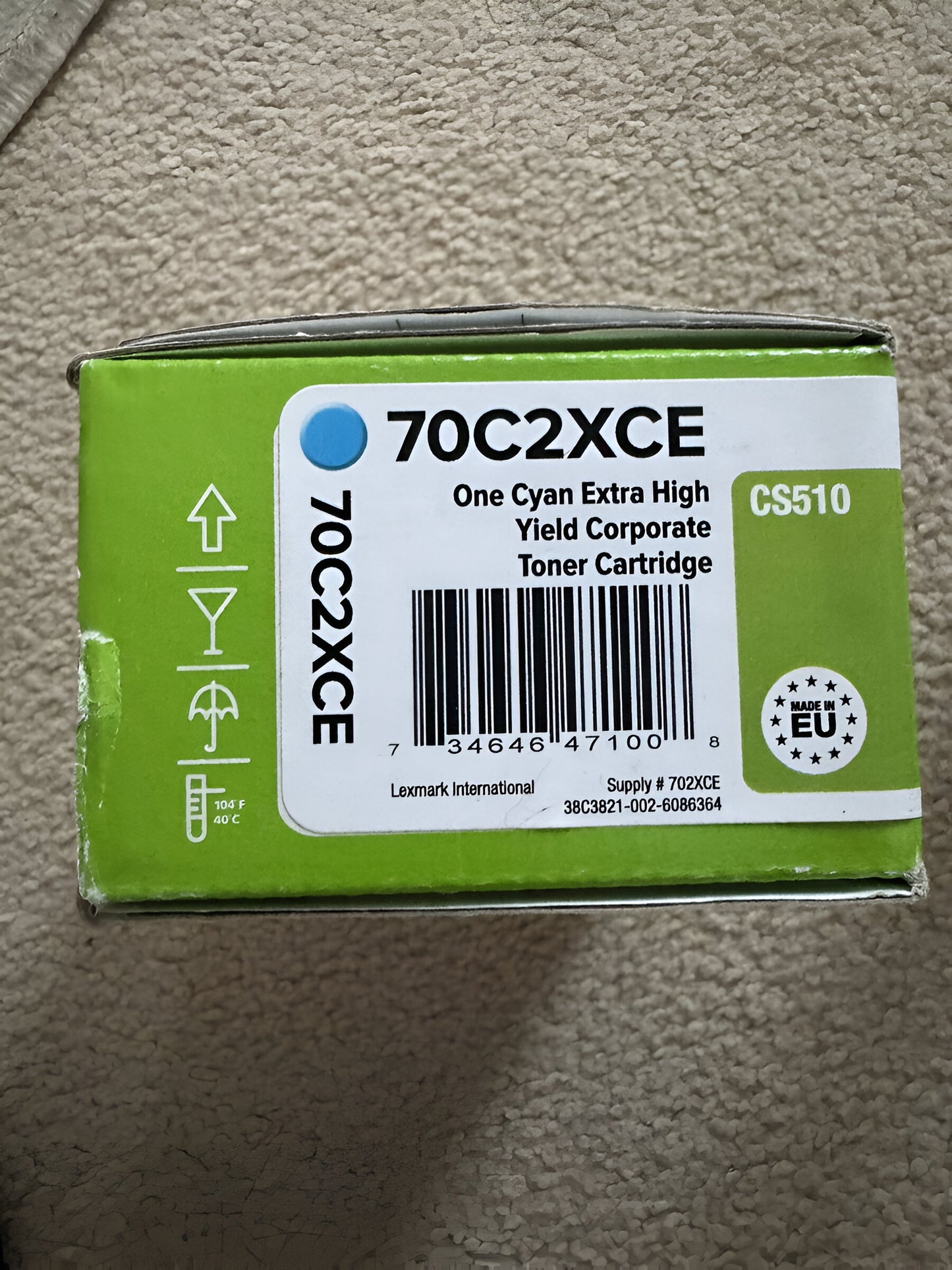 Lexmark 702XC toner cartridge 1 pc(s) Original Cyan