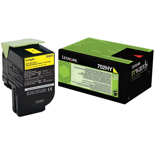 Lexmark 702HY toner cartridge 1 pc(s) Original Yellow