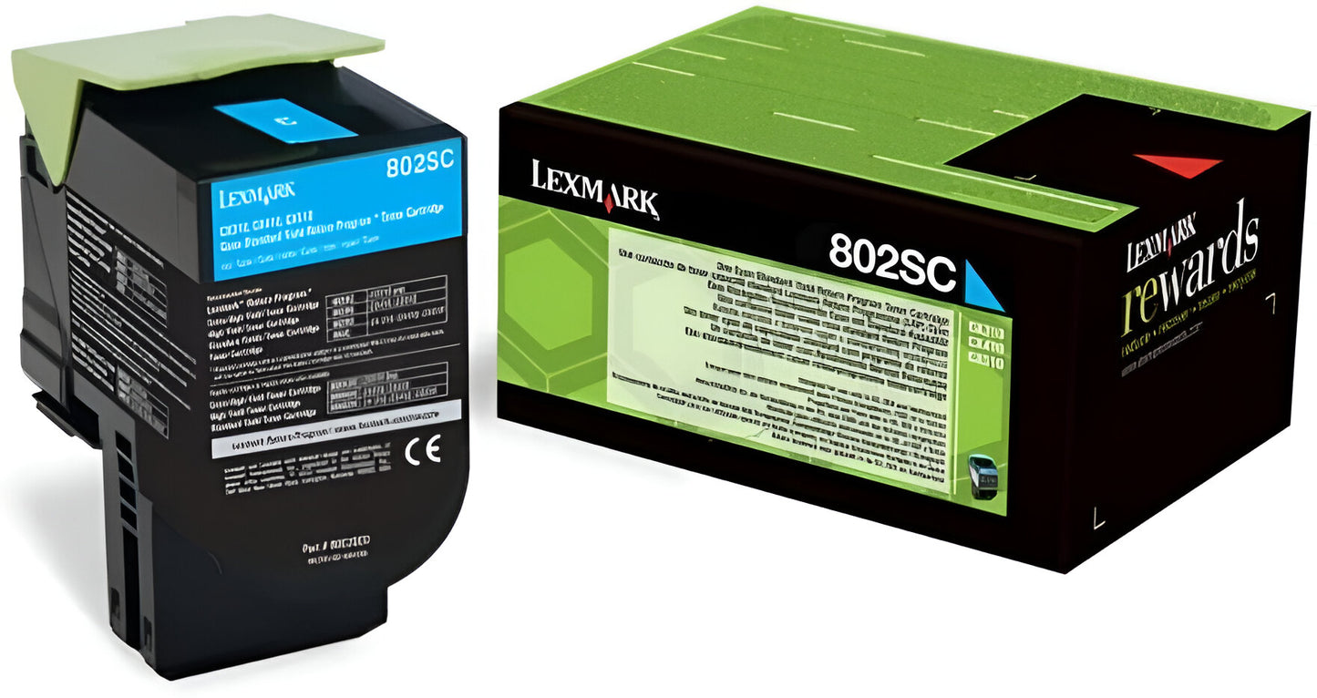 Lexmark 802SC toner cartridge 1 pc(s) Original Cyan