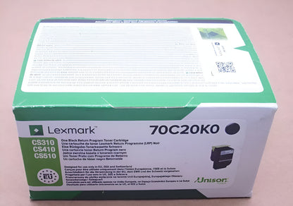 Lexmark 70C20K0 toner cartridge 1 pc(s) Original Black