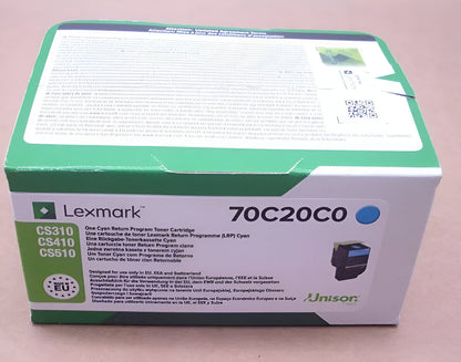 Lexmark 70C20C0 toner cartridge 1 pc(s) Original Cyan