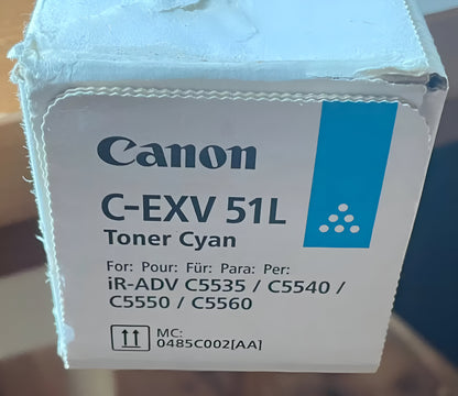 Canon C-EXV 51L toner cartridge 1 pc(s) Original Cyan