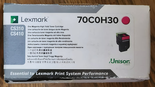 Lexmark 70C0H30 toner cartridge 1 pc(s) Original Magenta