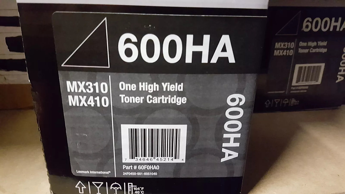 Lexmark 60F0HA0 toner cartridge 1 pc(s) Original Black