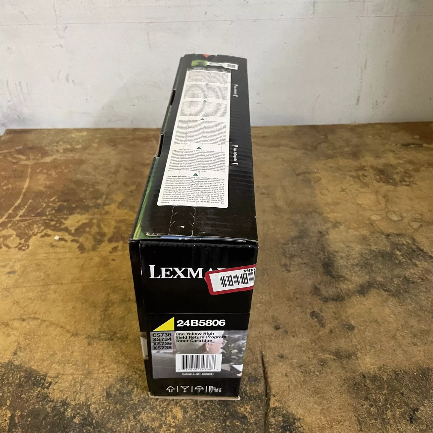 Lexmark 24B5806 toner cartridge 1 pc(s) Original Yellow