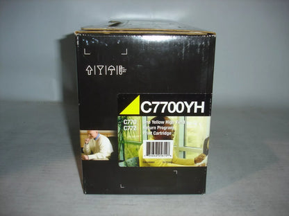 Lexmark Yellow High Yield Return Program Print Cartridge C7700YH