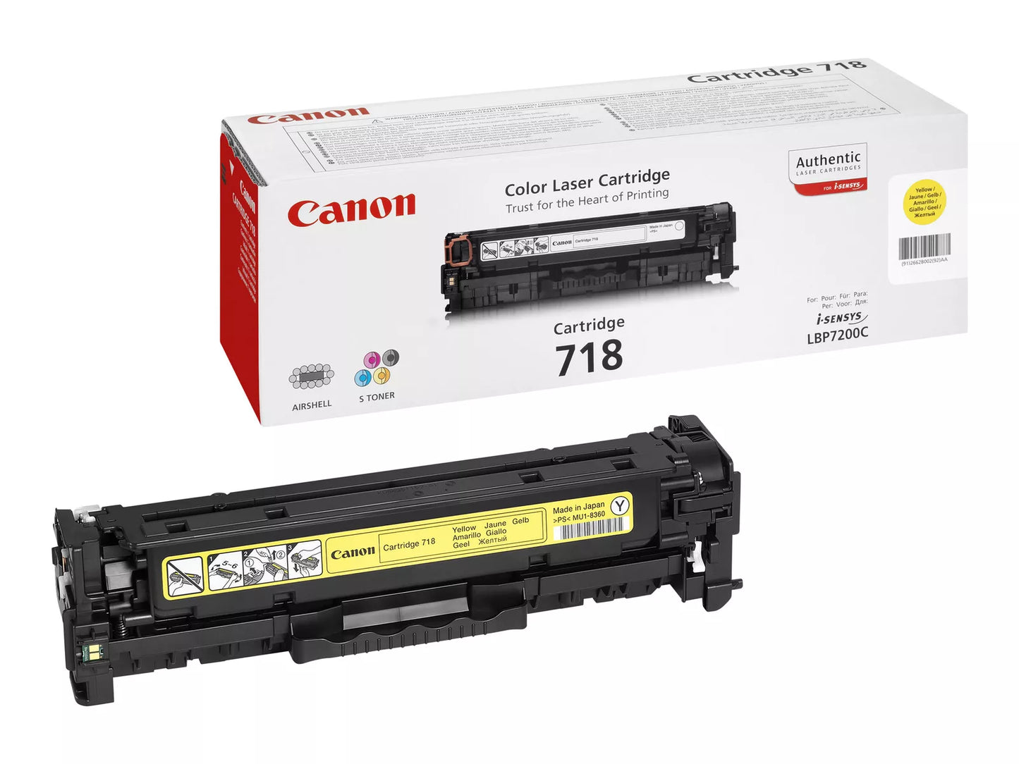 Canon 2659B014 toner cartridge 1 pc(s) Original Yellow